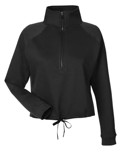 Spyder S18028 Women's Xtryme Half-Zip Pullover in Black — blank garment, front view