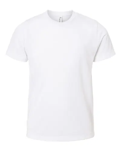 SubliVie 1210 Youth Polyester Sublimation Tee in White — blank t-shirt, front view