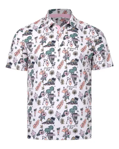 Swannies SW1027 Men's Oasis Polo in Vintage White — blank polo, front view