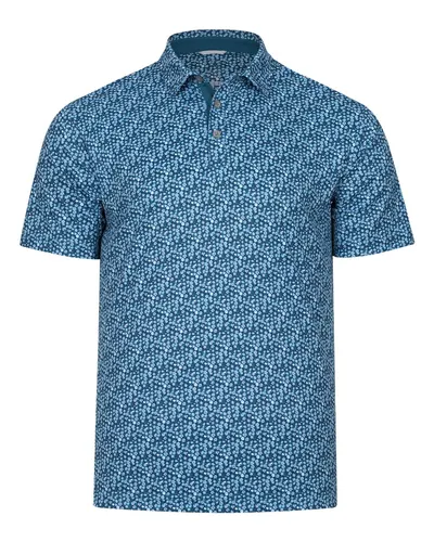 Swannies SW1030 Men's Ridge Polo in Deep Lake — blank polo, front view