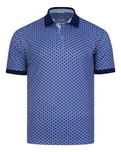 Swannies SW1034 Men's Cadence Piqué Polo in Twilight — blank polo, front view