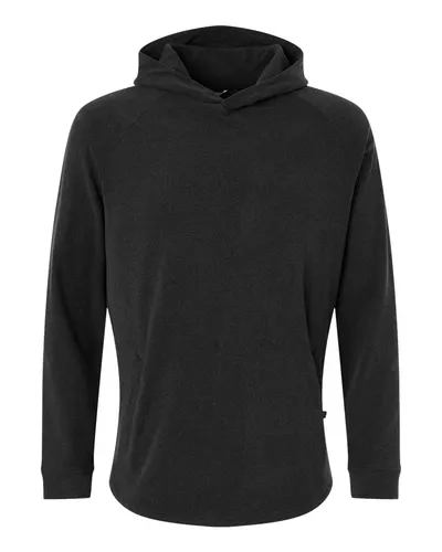 Swannies SWGH600 Men's Glasgow Hooded Sweatshirt in Black/ Heather — blank hooded sweatshirt, front view