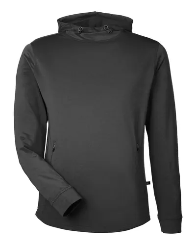 Swannies SWI600 Men's Ivy Hooded Sweatshirt in Black — blank hooded sweatshirt, front view