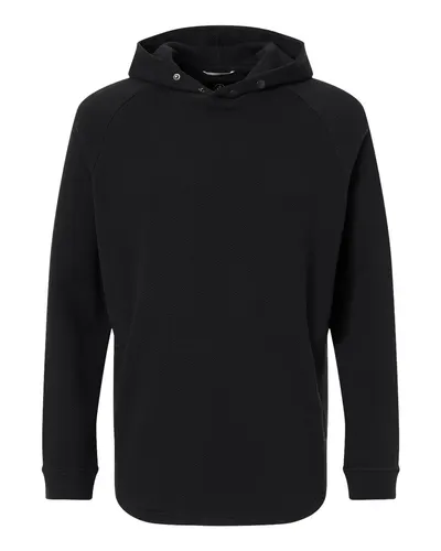 Swannies SWLH600 Men's Luke Hoodie in Black — blank hooded sweatshirt, front view
