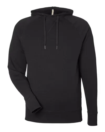 TASC Performance Inc TM654 Men's Varsity Hooded Sweatshirt in Black — blank hooded sweatshirt, front view