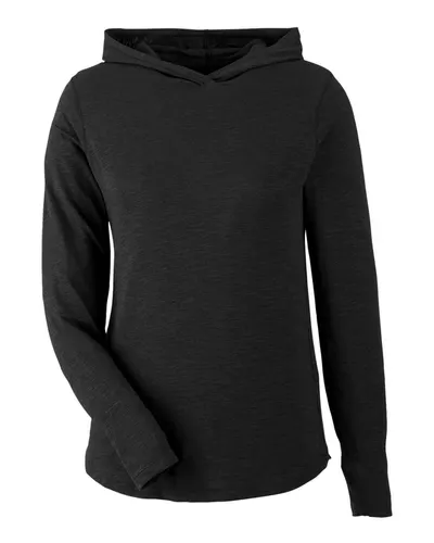 TASC Performance Inc TW850S Women's Recess Hooded Pullover in Black — blank hooded sweatshirt, front view