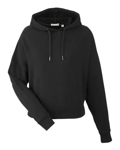 TASC Performance Inc TW913 Women's Studio Hooded Fleece in Black — blank hooded sweatshirt, front view