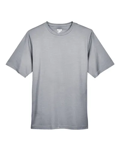 Team 365 TT11H Men's Sonic Heather Performance T-Shirt in Athletic Heather — blank t-shirt, front view