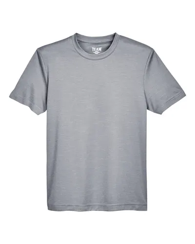 Team 365 TT11HY Youth Sonic Heather Performance T-Shirt in Athletic Heather — blank t-shirt, front view