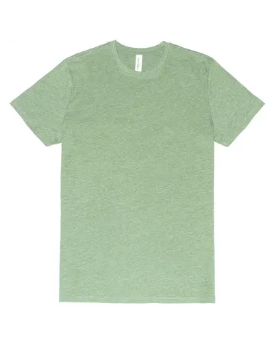 Threadfast Apparel 100A Unisex Ultimate CVC T-Shirt in Army Heather — blank t-shirt, front view