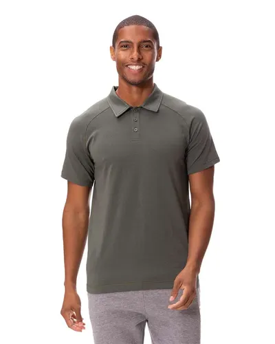 Threadfast Apparel 382PL Men's Impact Polo in Army — blank polo, front view