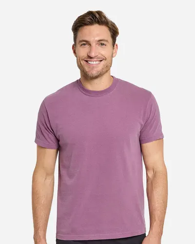 Threadfast Apparel C1200 Unisex Colors Garment-Dyed T-Shirt in Berry — blank t-shirt, front view