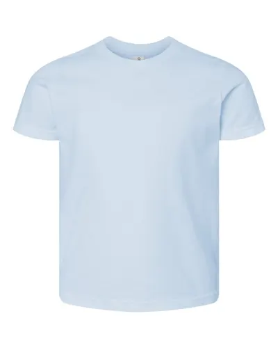 Tultex 235 Youth Fine Jersey T-Shirt in Baby Blue — blank t-shirt, front view
