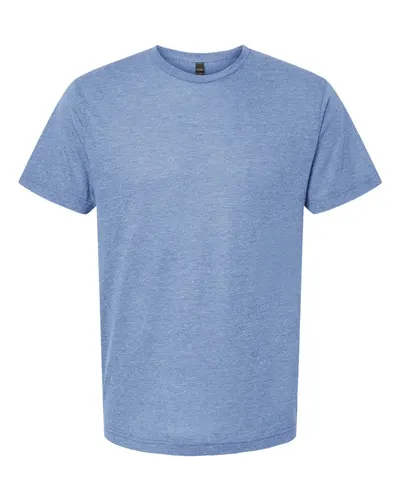 Tultex 254 Unisex Tri-Blend T-Shirt in Athletic Blue Tri Blend — blank t-shirt, front view
