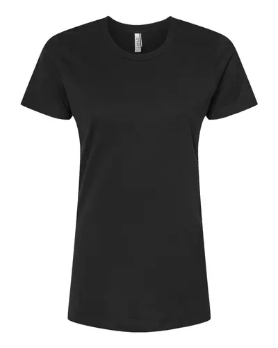 Tultex 516 Women's Premium Cotton T-Shirt in Black — blank t-shirt, front view