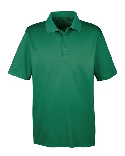 UltraClub 8405 Men's Cool & Dry Sport Polo in Forest Green — blank polo, front view