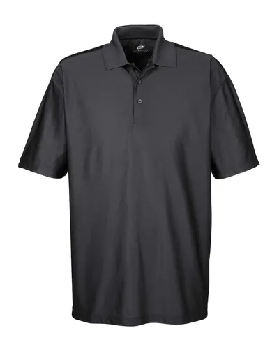 UltraClub 8415 Men's Cool & Dry Elite Performance Polo in Black — blank polo, front view