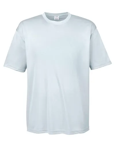 UltraClub 8620 Men's Cool & Dry Basic Performance T-Shirt in Grey — blank t-shirt, front view