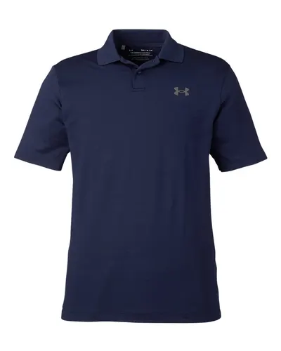 Under Armour 1377374 Men's Performance 3.0 Golf Polo in Midnight Navy/ Pitch Grey — blank polo, front view