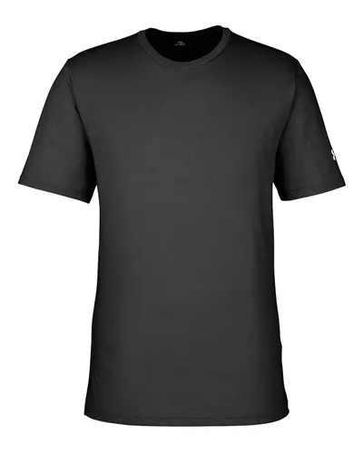 Under Armour 1383264 Men's Athletic 2.0 T-Shirt in Black/ White — blank t-shirt, front view