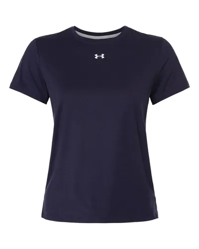 Under Armour 6010870 Women’s Vanish T-Shirt in Midnight Navy/ White — blank t-shirt, front view