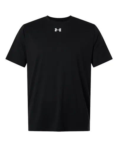 Under Armour 6014167 Men's Team Vanish T-Shirt in Black/ White — blank t-shirt, front view