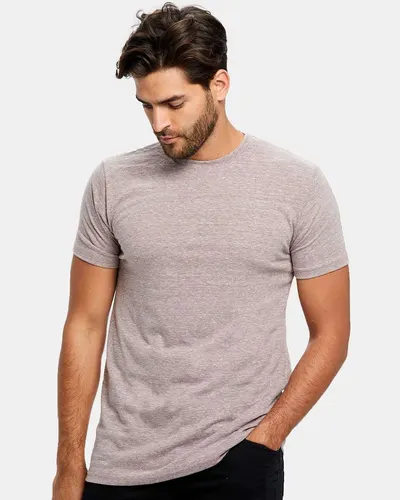US Blanks US2229 Unisex Tri-Blend T-Shirt in Tri Brown — blank t-shirt, front view