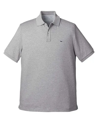 vineyard vines G011147 Men's Edgartown Pique Polo in Barracuda — blank polo, front view