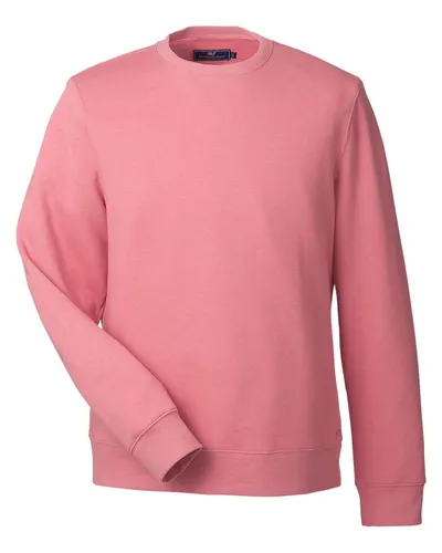 vineyard vines K002711 Men's Garment-Dyed Crewneck Sweatshirt in Jetty Red — blank crewneck sweatshirt, front view
