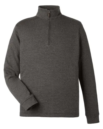 vineyard vines K004693 Men's Bluffs Quarter-Zip Pullover in Grey Harbor — blank garment, front view