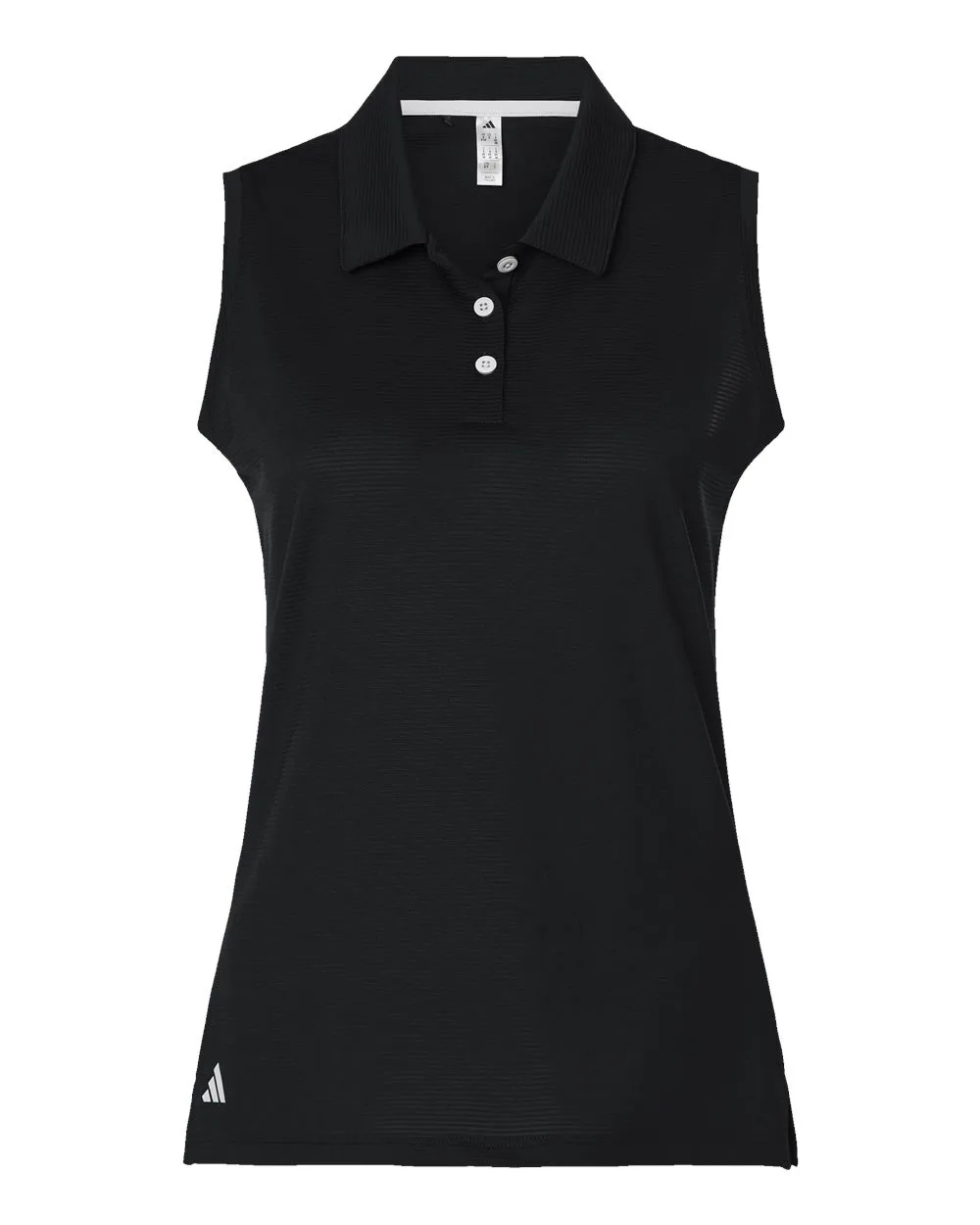 Adidas A1005 Women's Ottoman Sleeveless Polo — blank polo, front view
