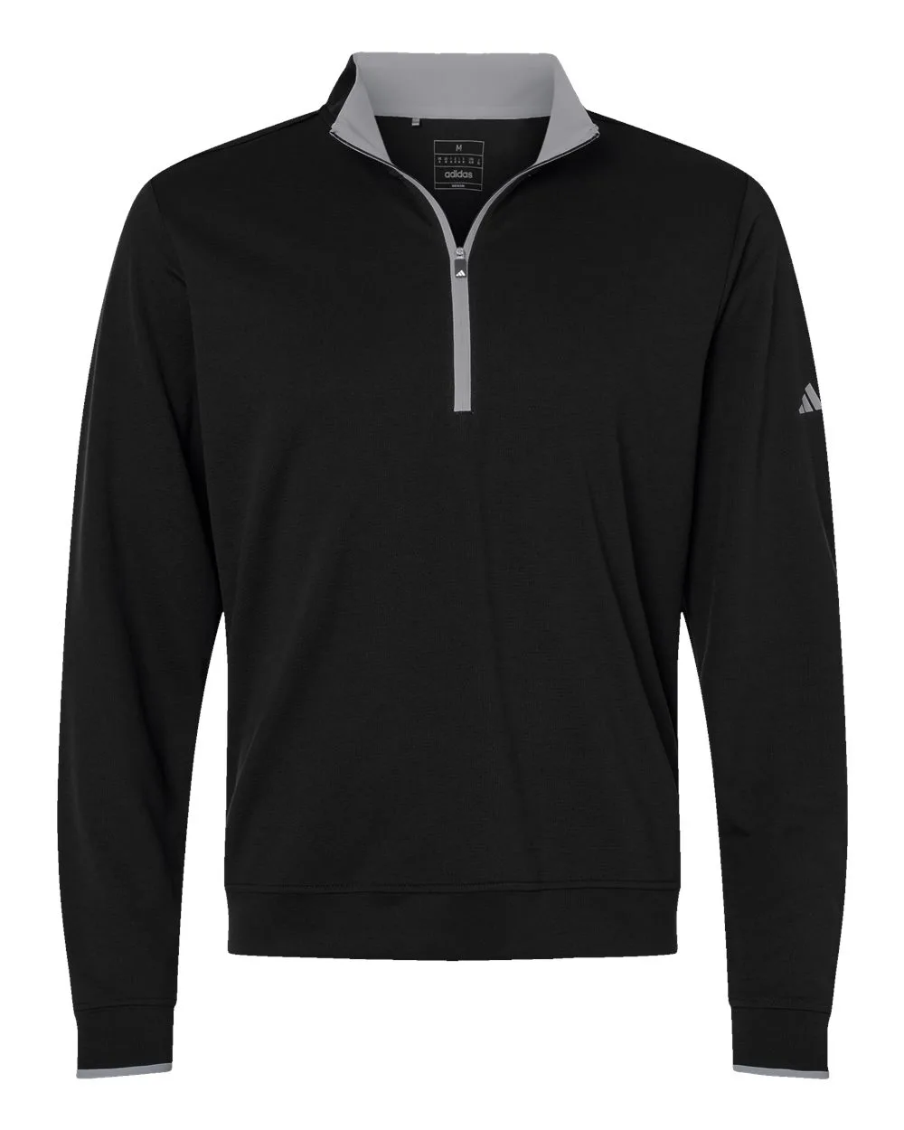 Adidas A2002 Men's Performance Lightweight Quarter-Zip Pullover — blank garment, front view