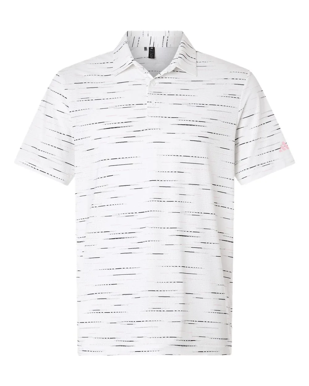 Adidas A2015 Men's Ultimate365 Mesh Glimmer Print Polo — blank polo, front view