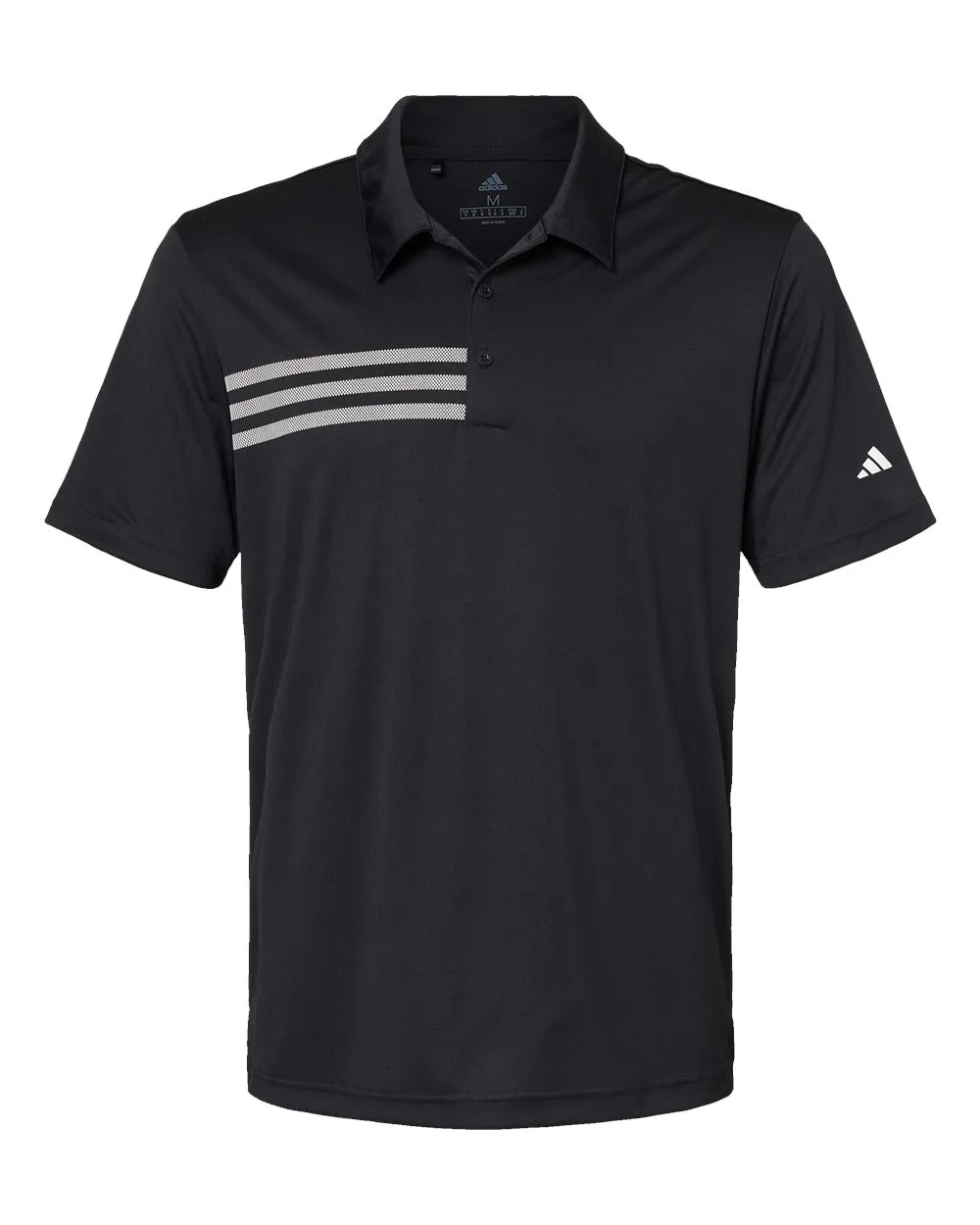 Adidas A324 Men's 3-Stripes Chest Polo — blank polo, front view