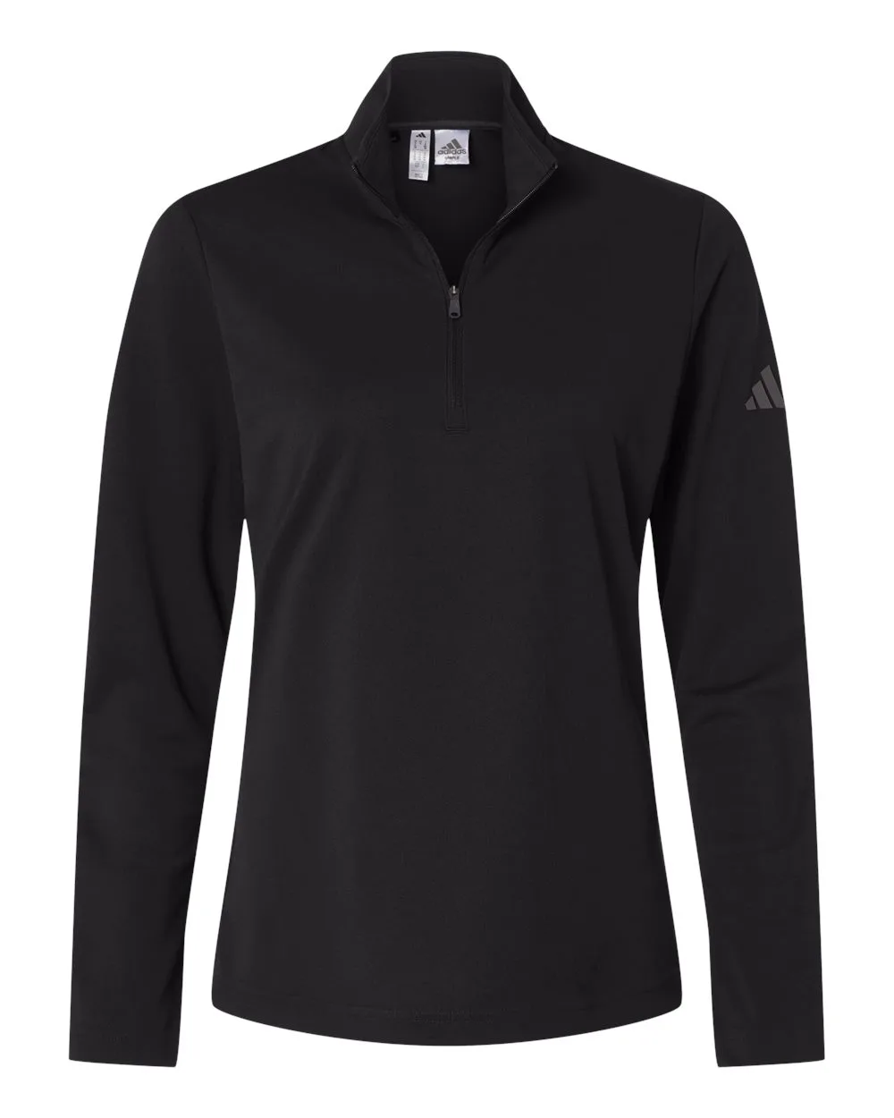 Adidas A400 Women's Lightweight Quarter-Zip Pullover — blank garment, front view