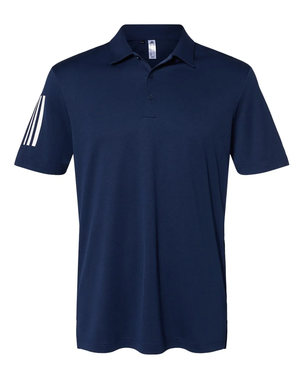 Adidas A480 Men's Floating 3-Stripes Polo — blank polo, front view