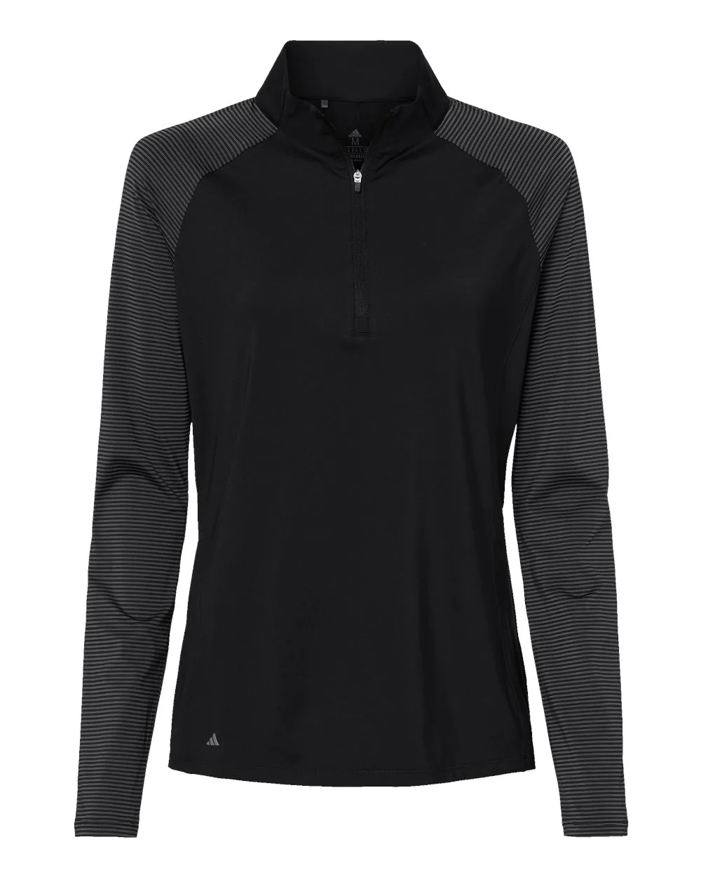 Adidas A521 Women's Ultimate365 Lightweight Raglan Quarter-Zip Pullover — blank garment, front view
