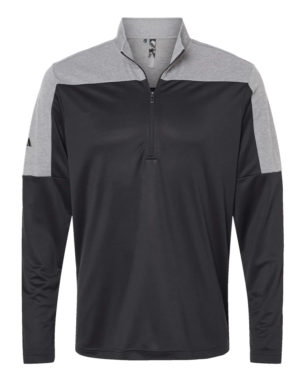 Adidas A552 Men's Ultimate365 Lightweight Colorblocked Quarter-Zip Pullover — blank garment, front view