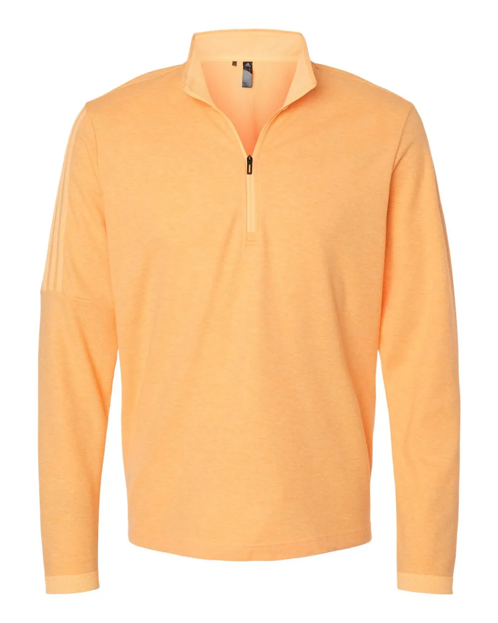 Adidas A554 Men's 3-Stripes Quarter-Zip Sweater Pullover — blank garment, front view