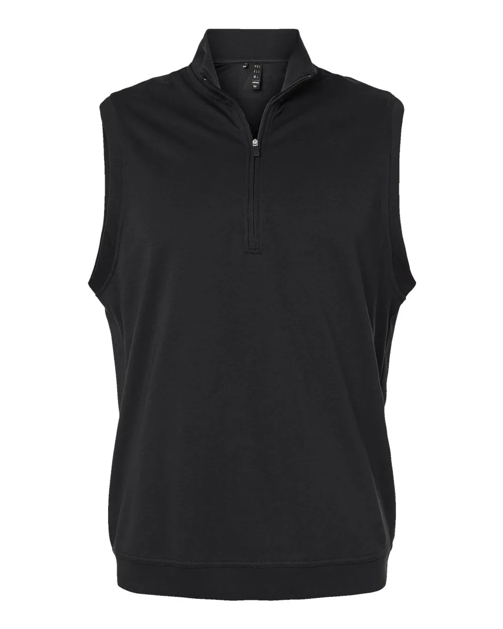 Adidas A599 Men's Club Quarter-Zip Vest — blank jacket, front view