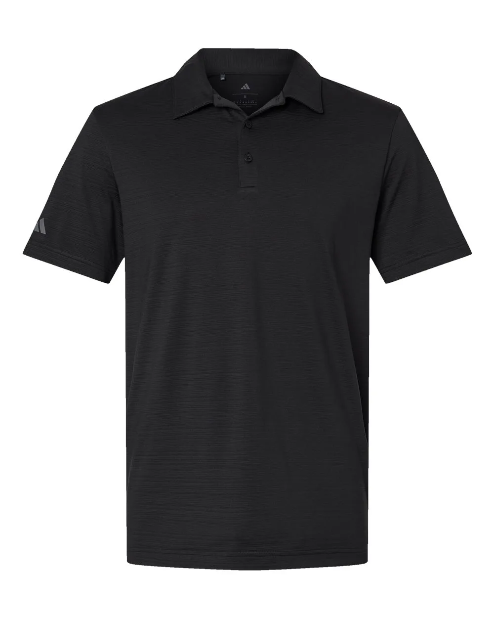 Adidas A704 Men's Textured Stripe Polo — blank polo, front view