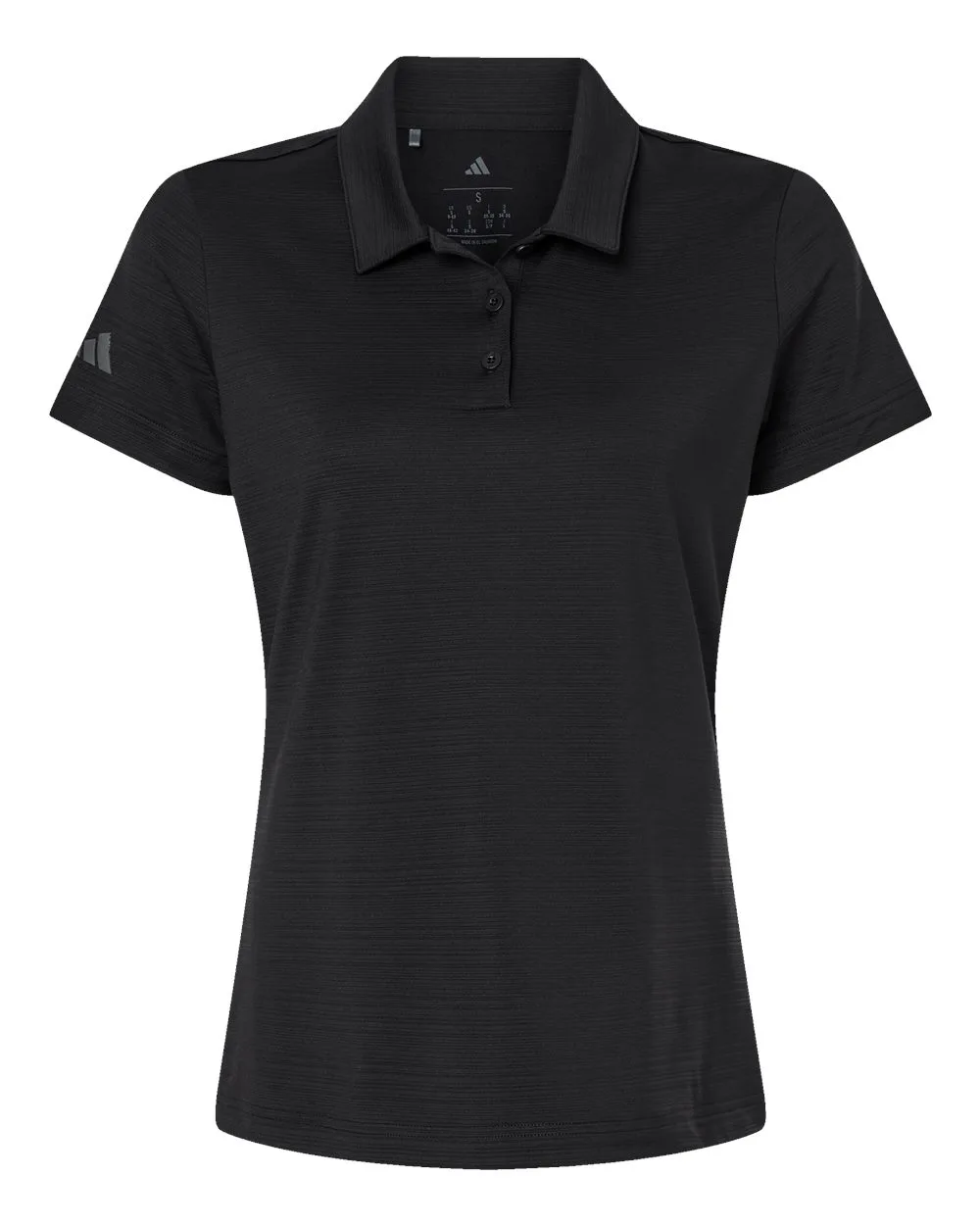 Adidas A707 Women's Textured Stripe Polo — blank polo, front view
