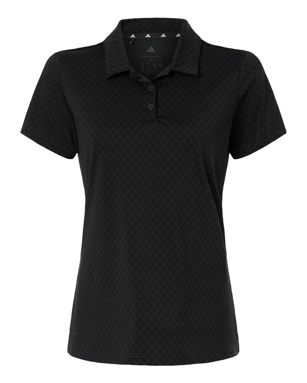 Adidas A717 Women's 4-Way Stretch Printed Polo — blank polo, front view