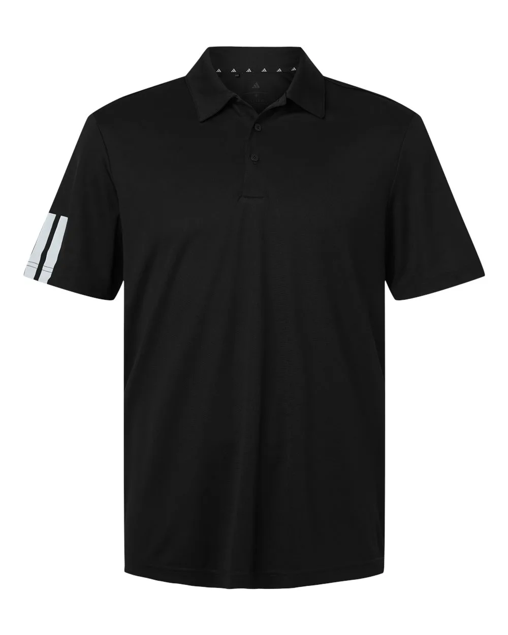 Adidas A719 Men's Performance 3-Stripes Climacool Polo — blank polo, front view