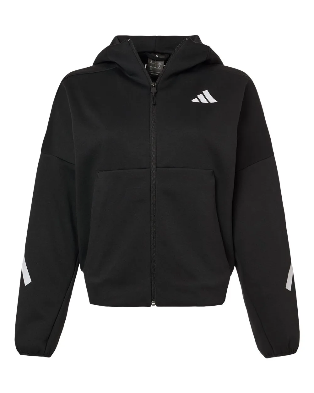 Adidas AT221 Women's Z.N.E Full-Zip Hooded Sweatshirt — blank hooded sweatshirt, front view