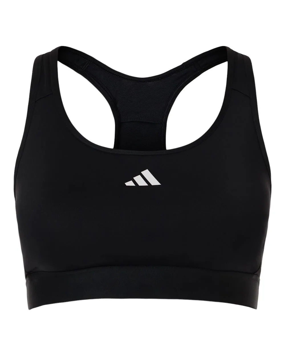 Adidas AT750 Women's Techfit Compression Racerback Sports Bra — blank garment, front view