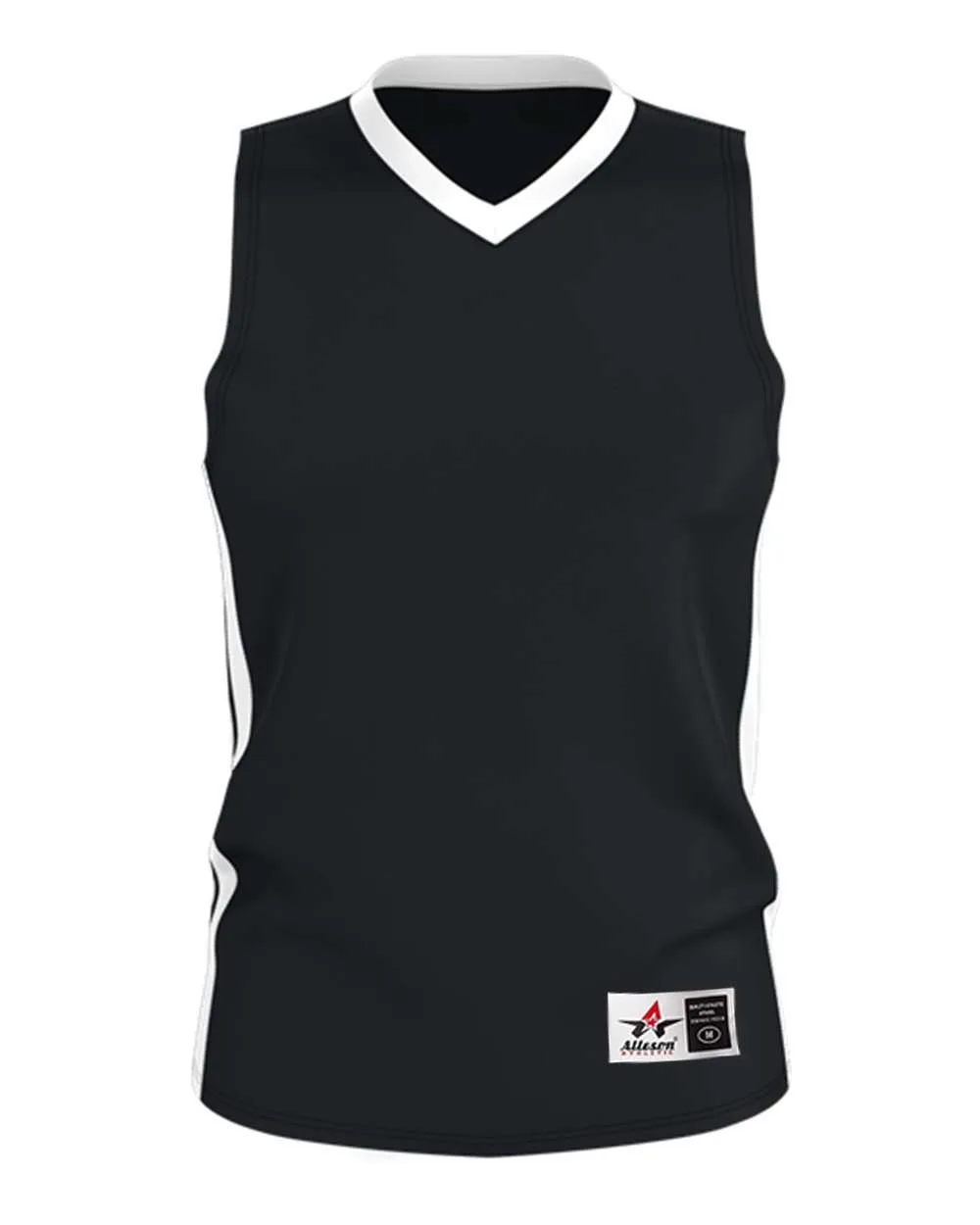 Alleson Athletic 538J Men's Single Ply Basketball Jersey — blank t-shirt, front view