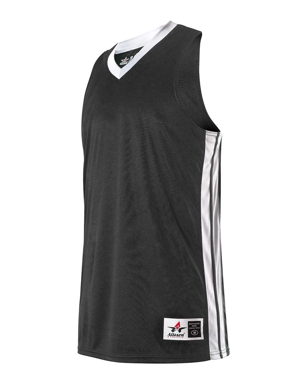 Alleson Athletic 538JW Women's Single Ply Basketball Jersey — blank t-shirt, front view
