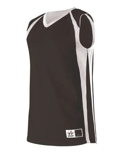 Alleson Athletic 54MMRY Youth Reversible Basketball Jersey — blank t-shirt, front view
