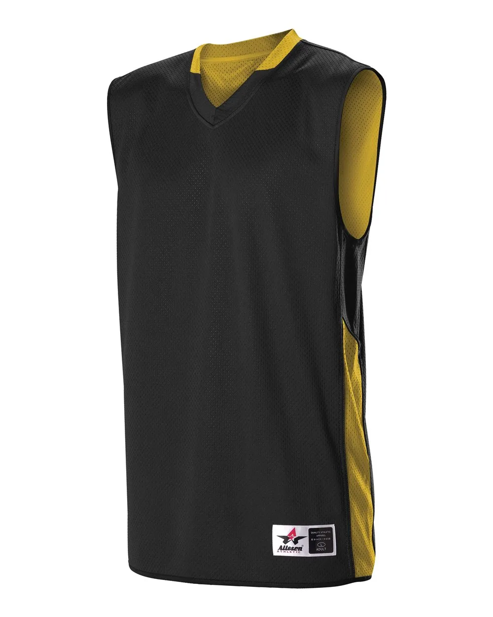 Alleson Athletic 589RSPY Youth Single Ply Reversible Jersey — blank t-shirt, front view